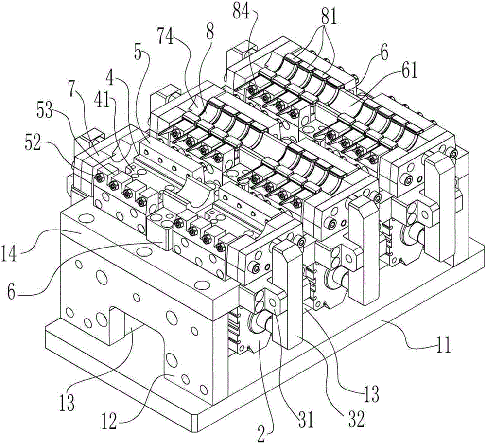 Cap milling clamp used for crankshaft connecting rod production