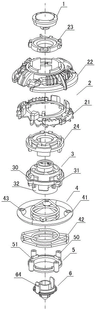 A defensive toy top