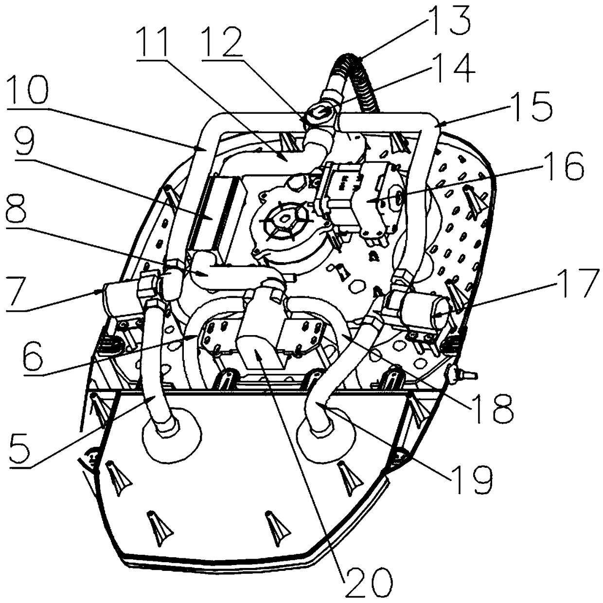 Water circulation system for foot bath barrel