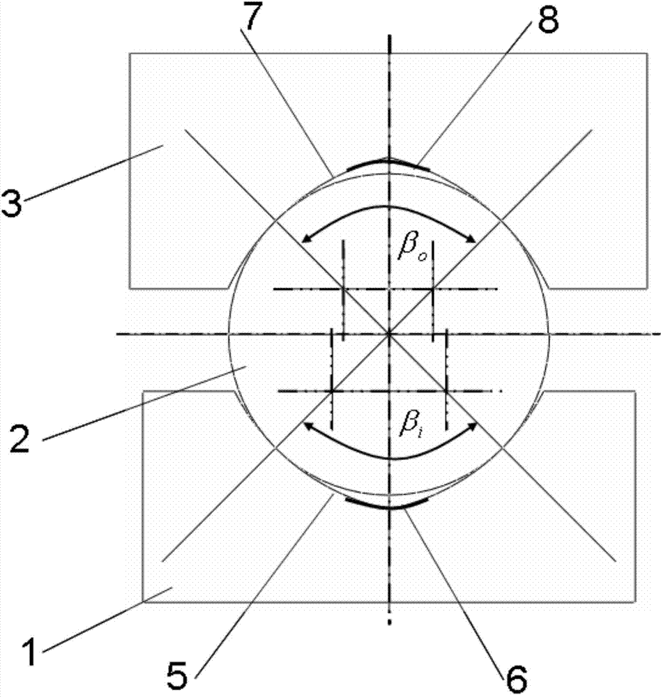 Integrated ferrule four-point contact ball bearing