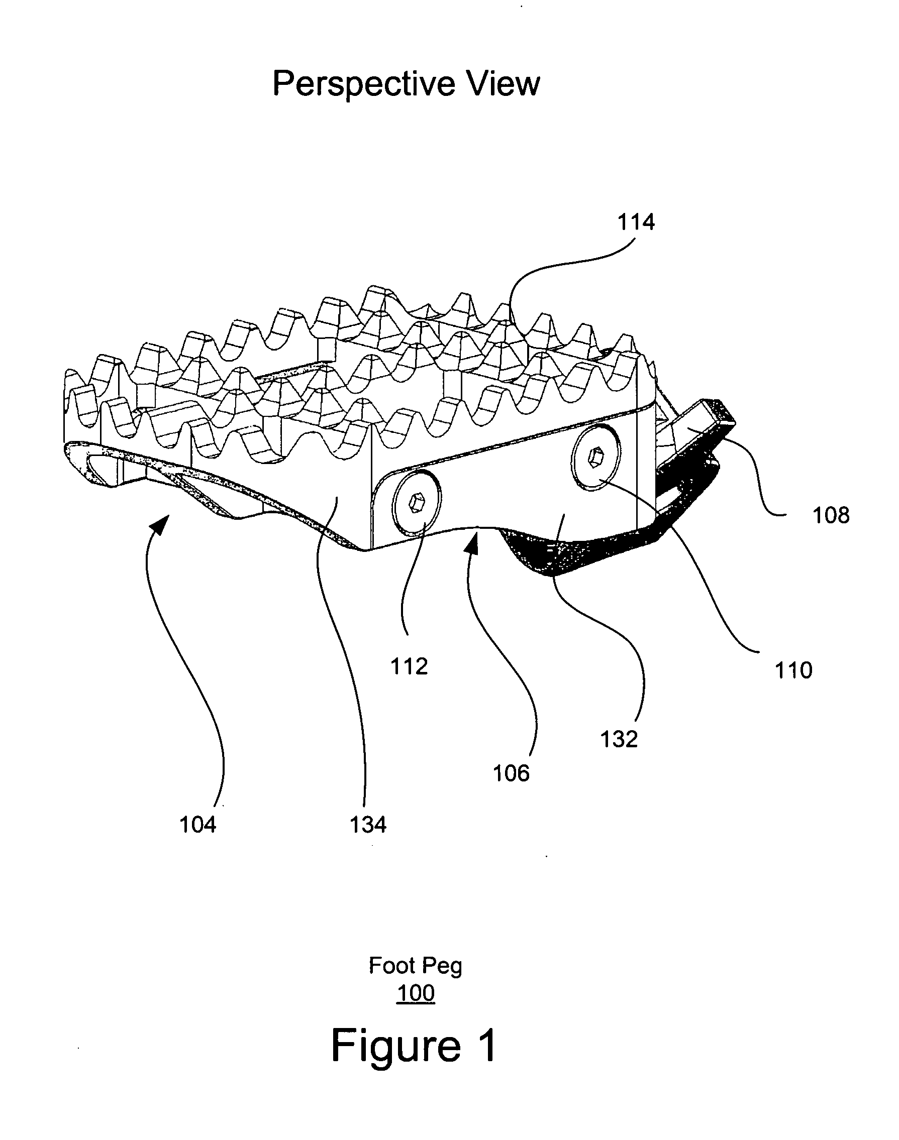 Foot peg with replaceable cleat component