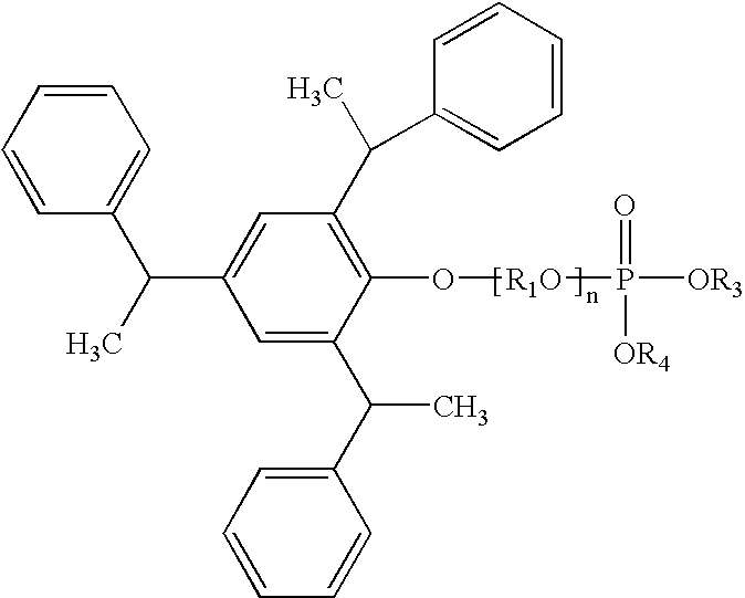 Pesticide formulations containing phosphate ester surfactant and alkoxylated lignosulfonate