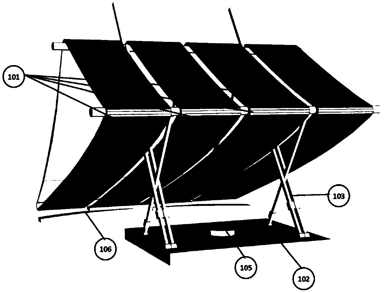 Solar power system with common receiver bridge and multiple mobile mesh collectors