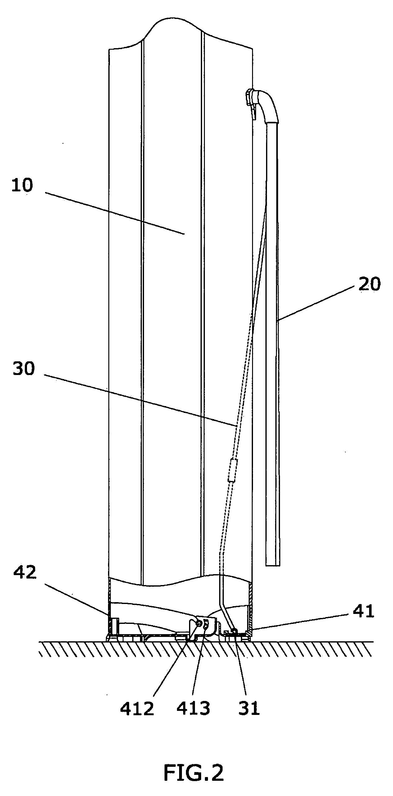 Base structure of golf club bag