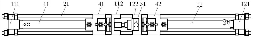 Dynamic stress loading and synchronous strain measuring device for neutron scattering experiment