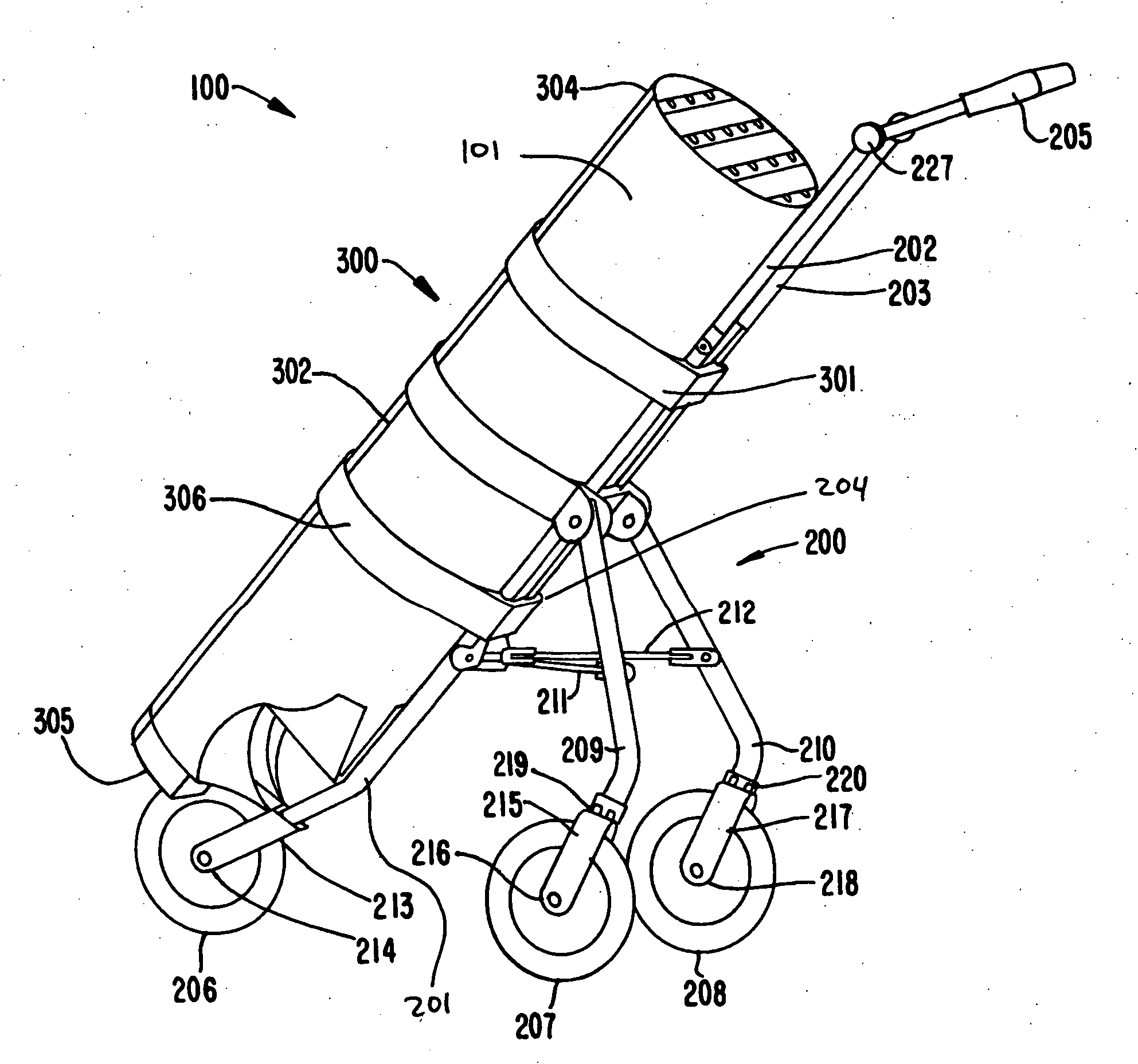 Sports bag with integral transportation system