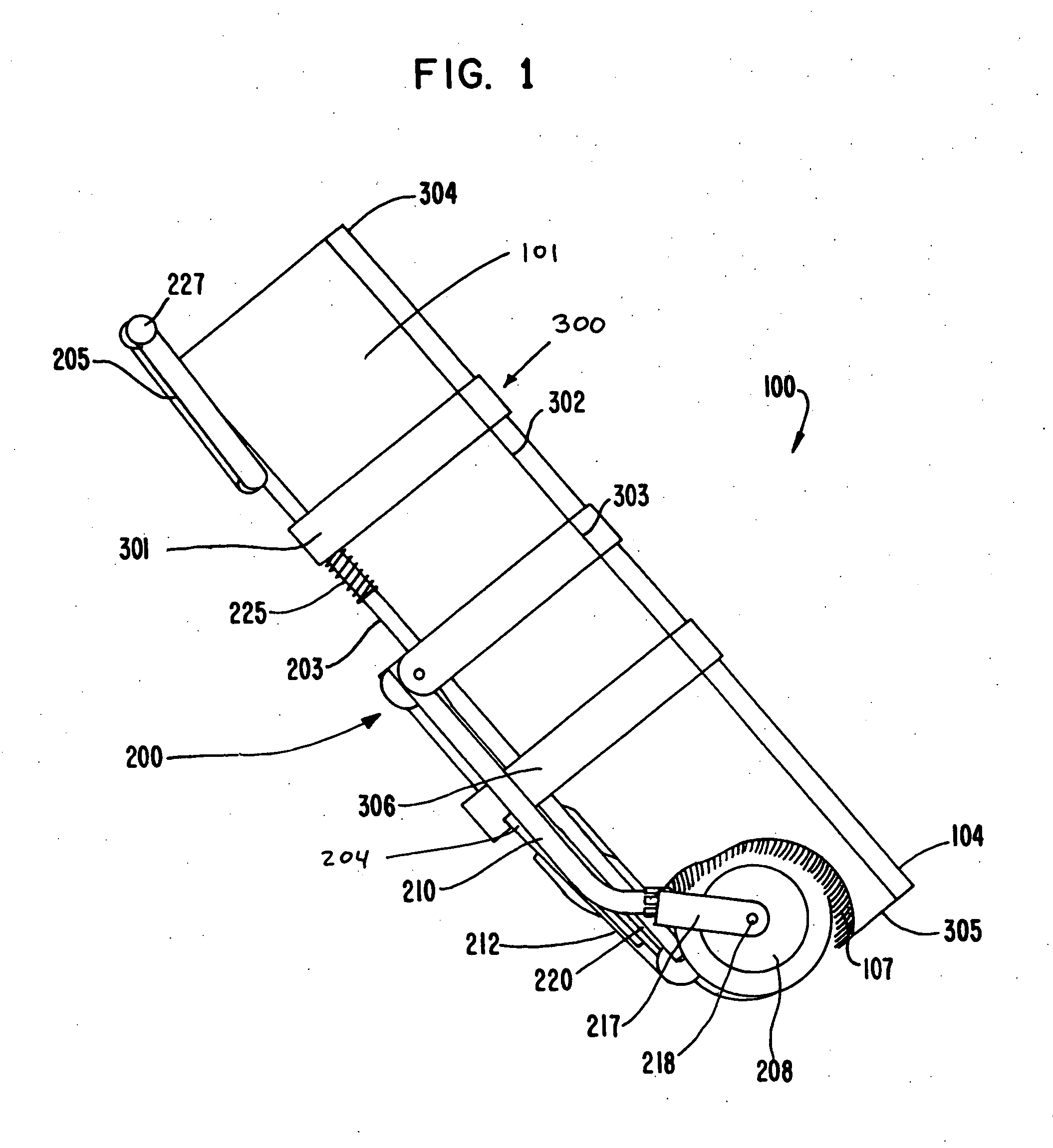 Sports bag with integral transportation system