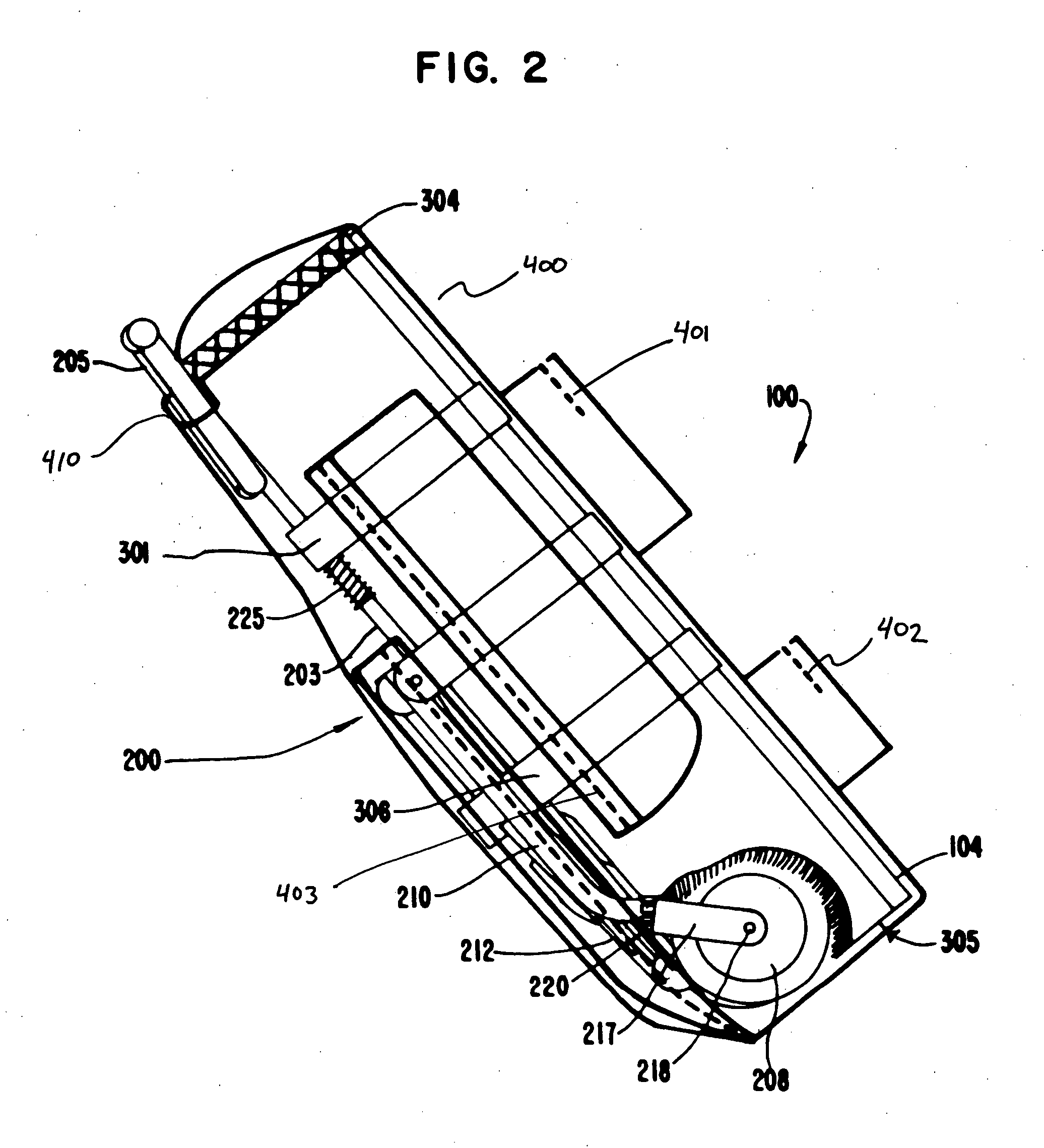 Sports bag with integral transportation system