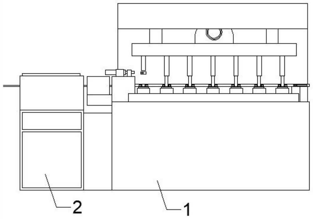 Cold heading forming device of thin-wall hollow positioning pin and forming method of cold heading forming device