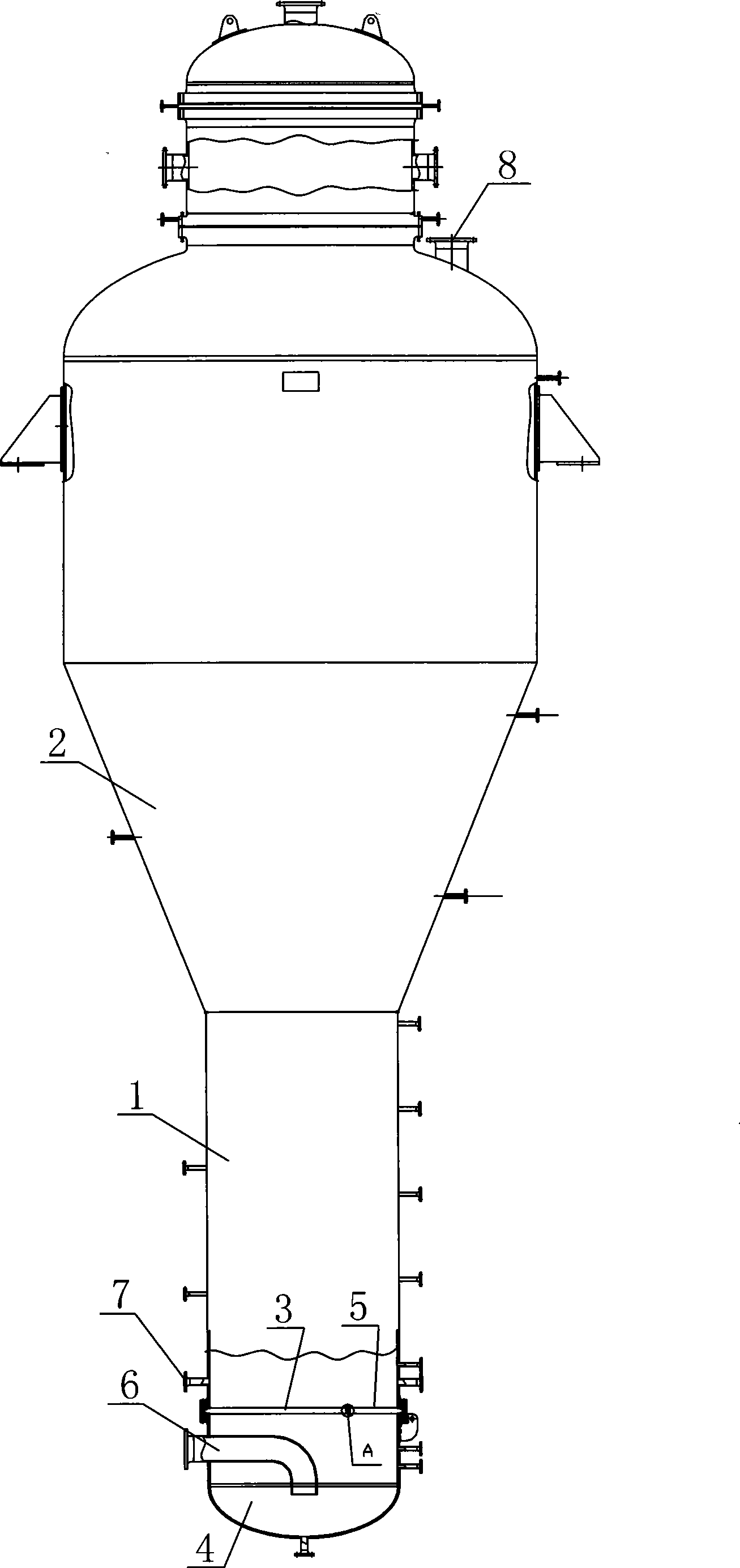 Fluid bed reactor for producing trichlorosilane and gas distributor thereof