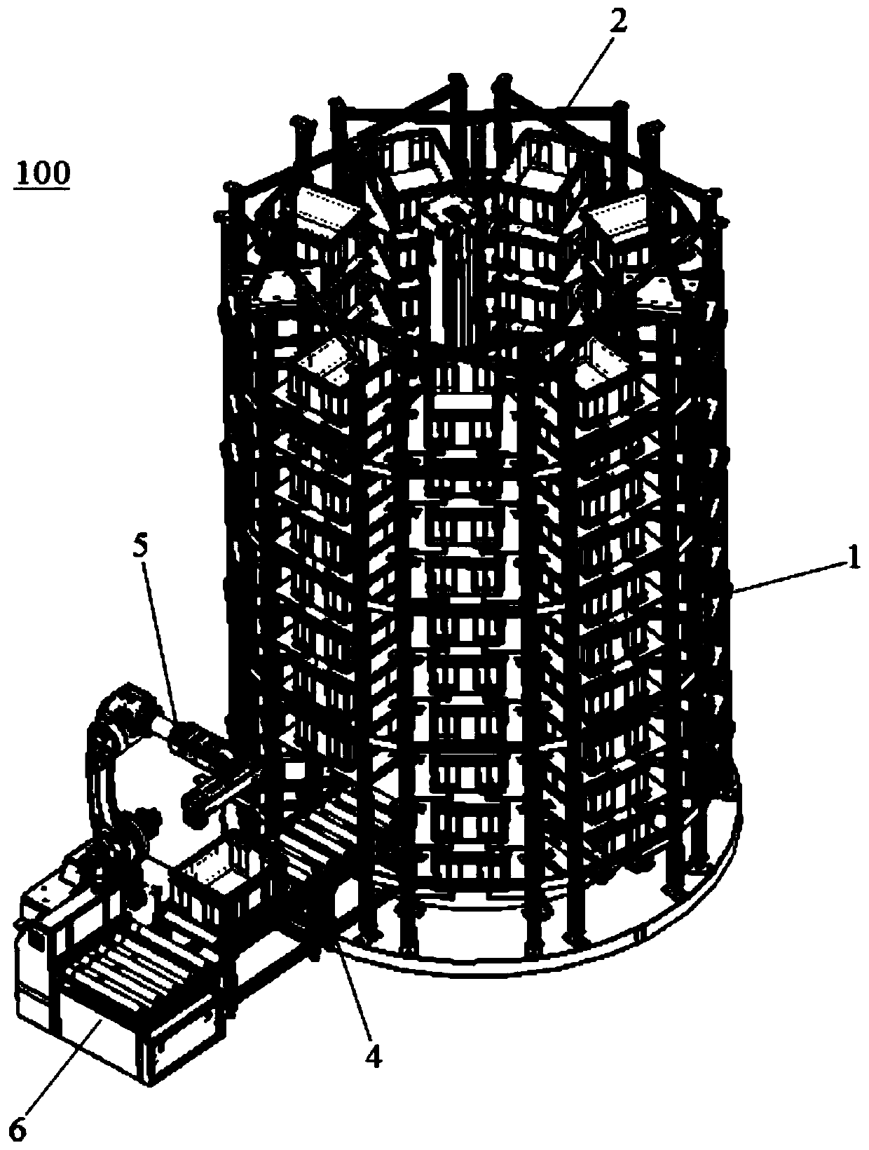 Full-automatic annular stereoscopic warehousing device with sorting function