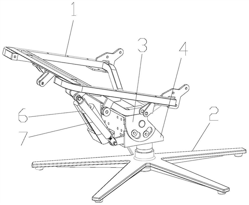 Comfortable chair bracket with zero-gravity adjusting function