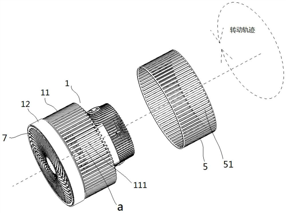 Cooling and heating fan device with adjustable inlet air