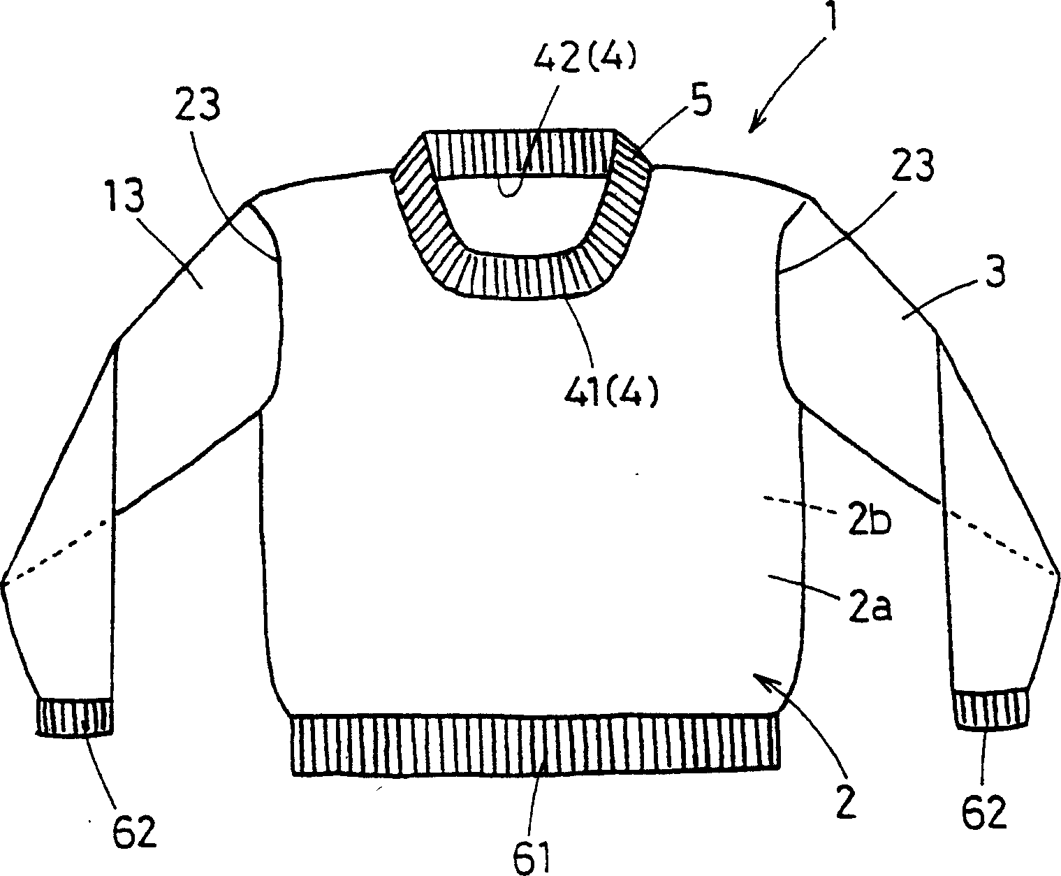 Method of knitting knit-wear