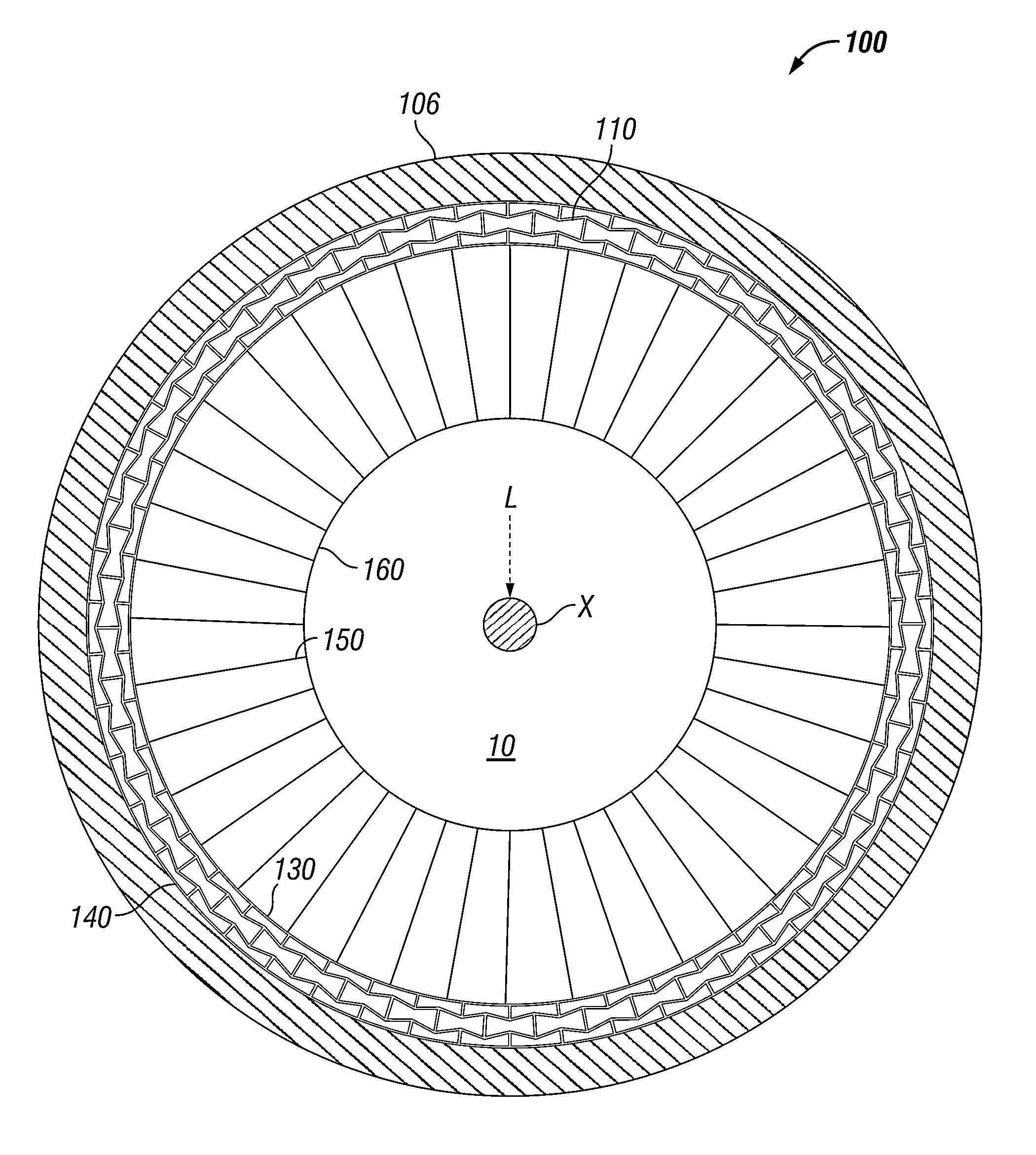 Shear compliant hexagonal meso-structures having high shear strength and high shear strain