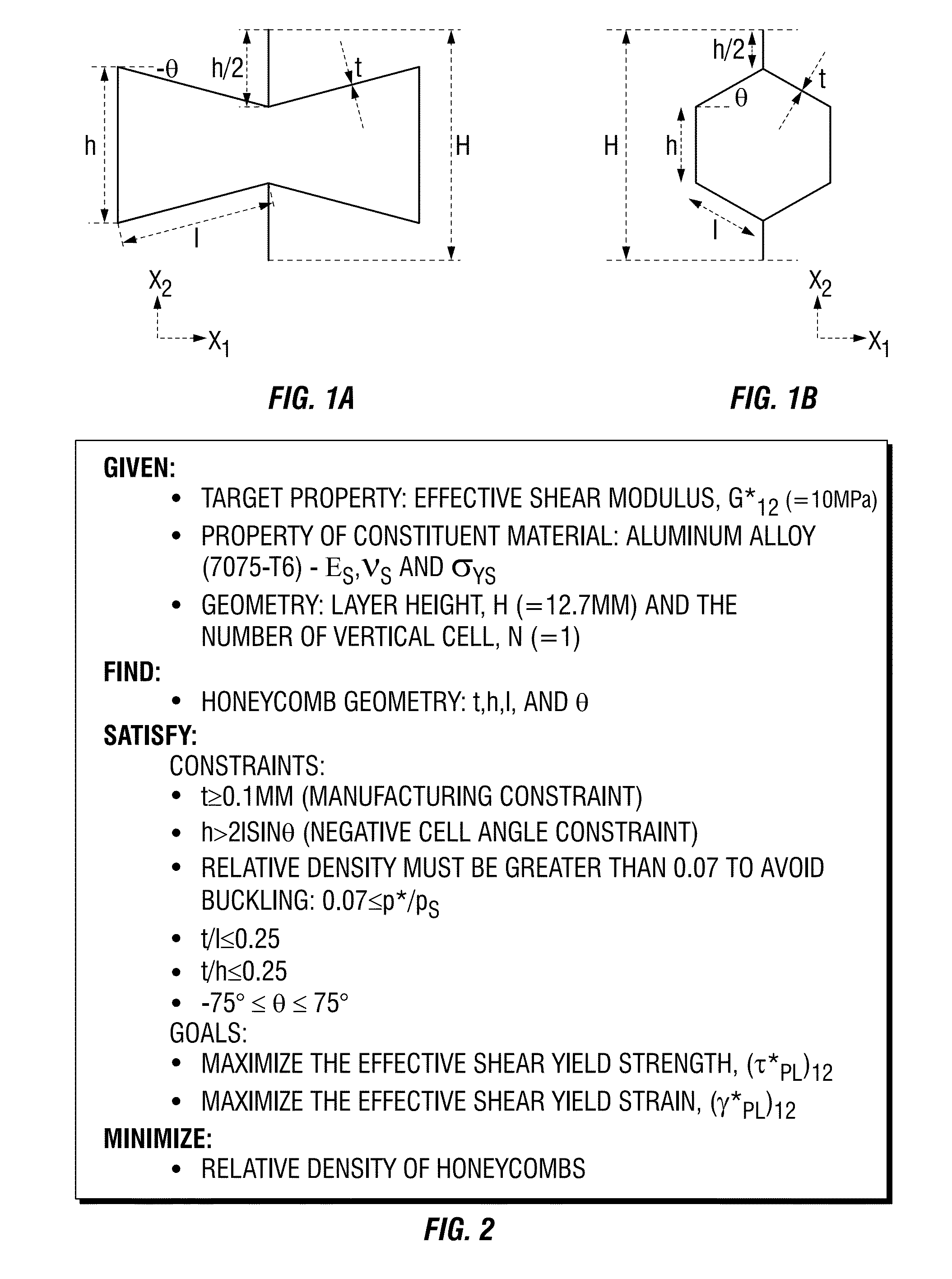 Shear compliant hexagonal meso-structures having high shear strength and high shear strain