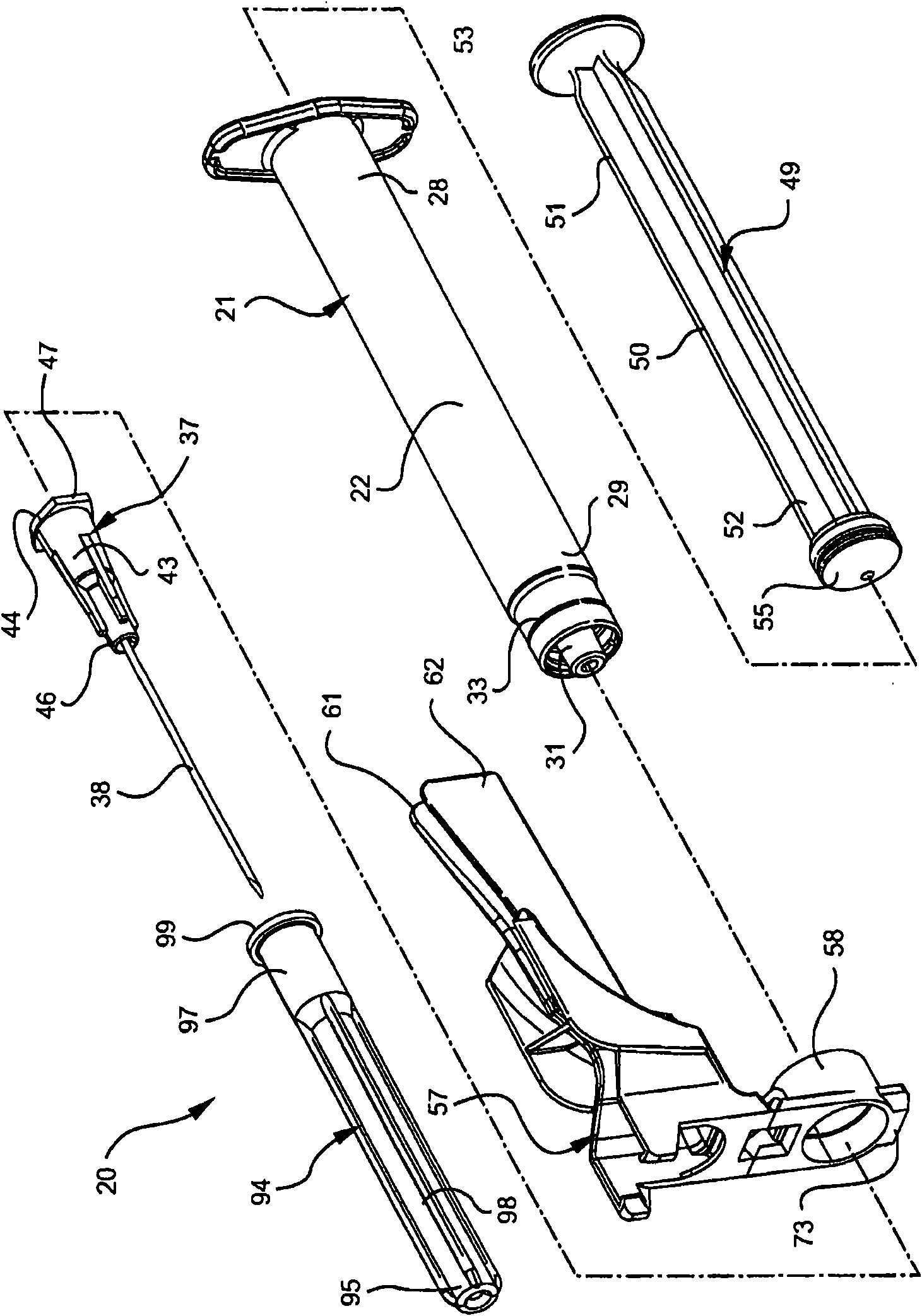 Syringe having a hinged needle shield