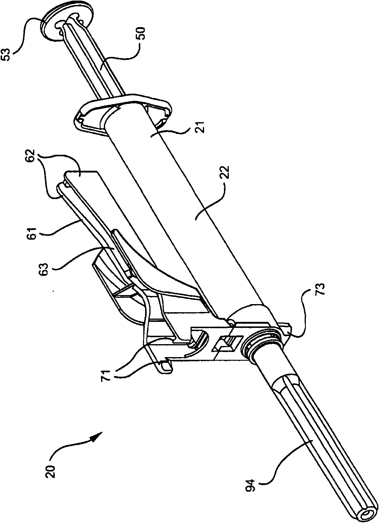 Syringe having a hinged needle shield