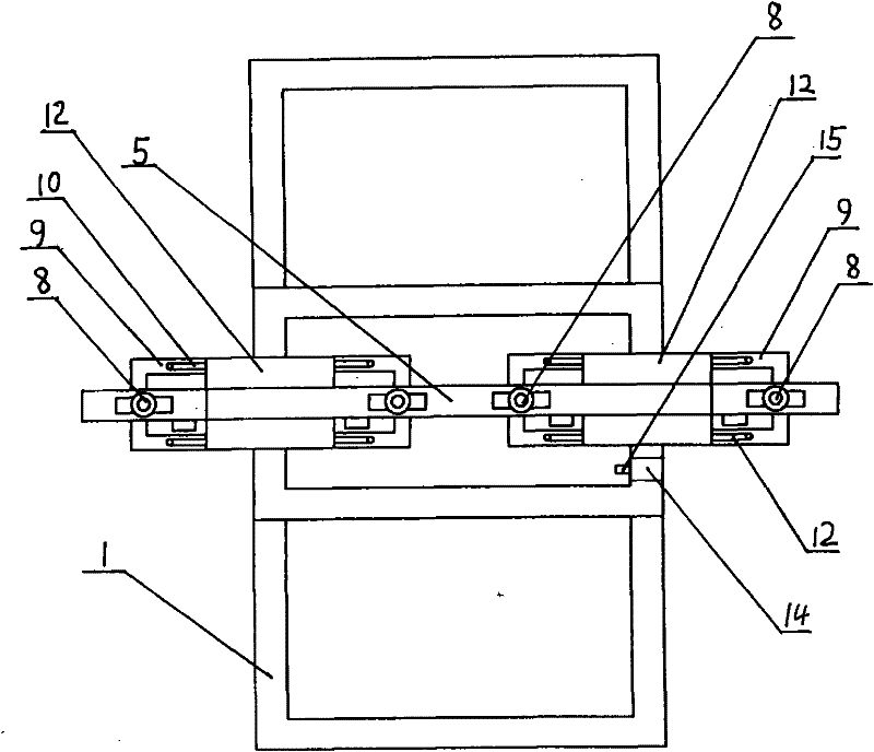 Double-block type sleeper circumferential concrete vibration supplementing device