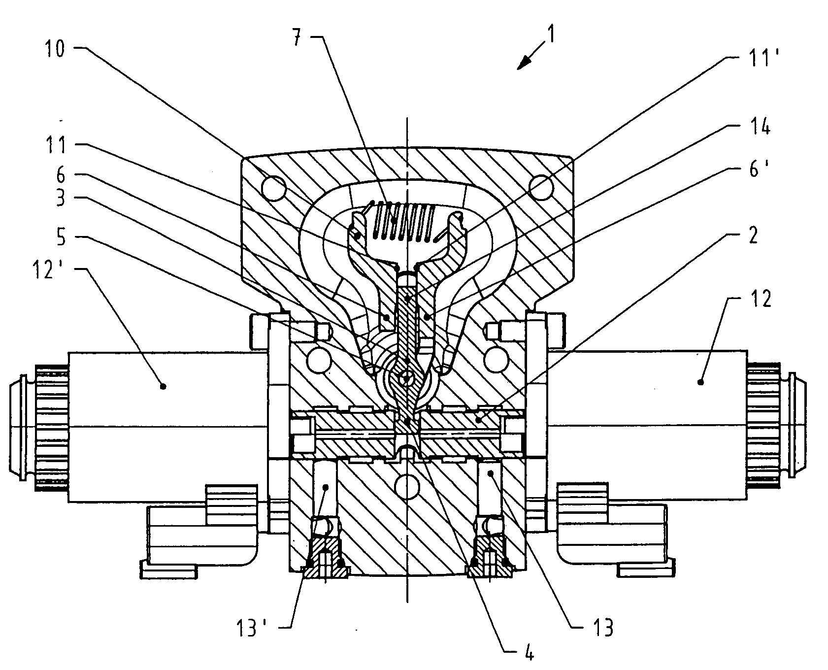 Axial piston machine having a device for the electrically proportional adjustment of the volumetric displacement