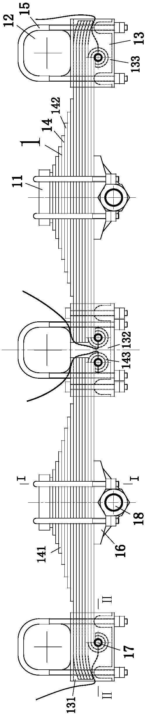 A pneumatic self-generating semi-trailer suspension device