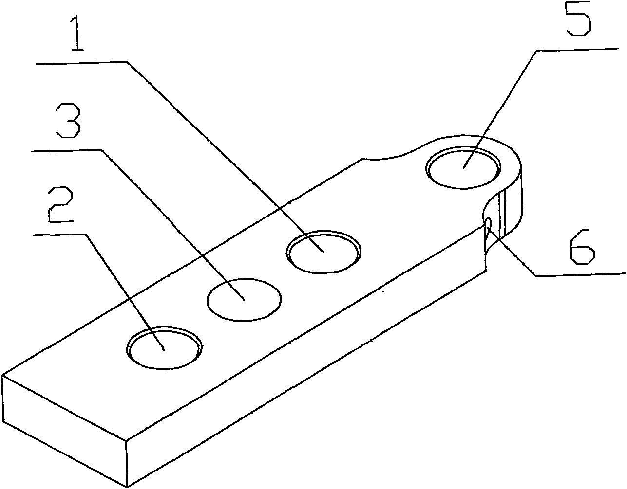 Straight panel type bushing plate