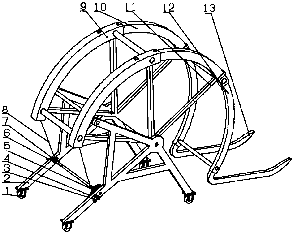 Portable loading and unloading transport vehicle