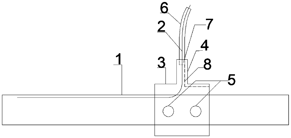 Packaging component of self-sensing reinforcing steel bar