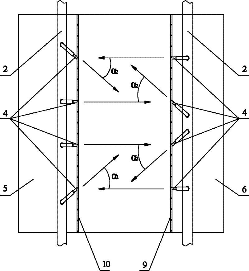 Arrangement device for double-layer swirl burn-off air of garbage incinerator