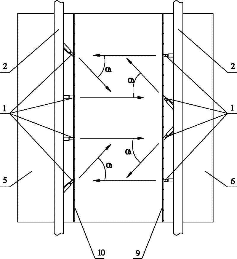 Arrangement device for double-layer swirl burn-off air of garbage incinerator