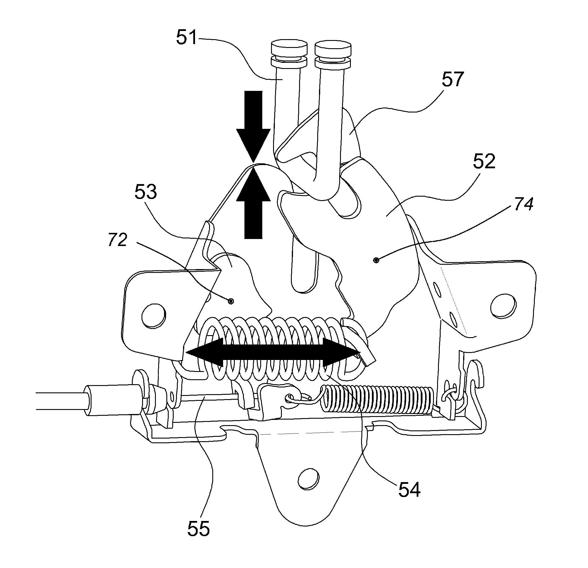 Active hood latch system for vehicle