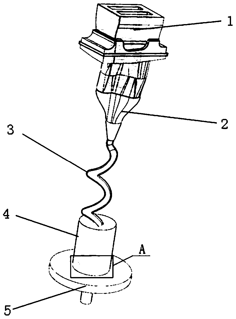 Method for integrally casting and molding single crystal part based on gel-casting with seed crystal block embedded structure spiral crystal selector