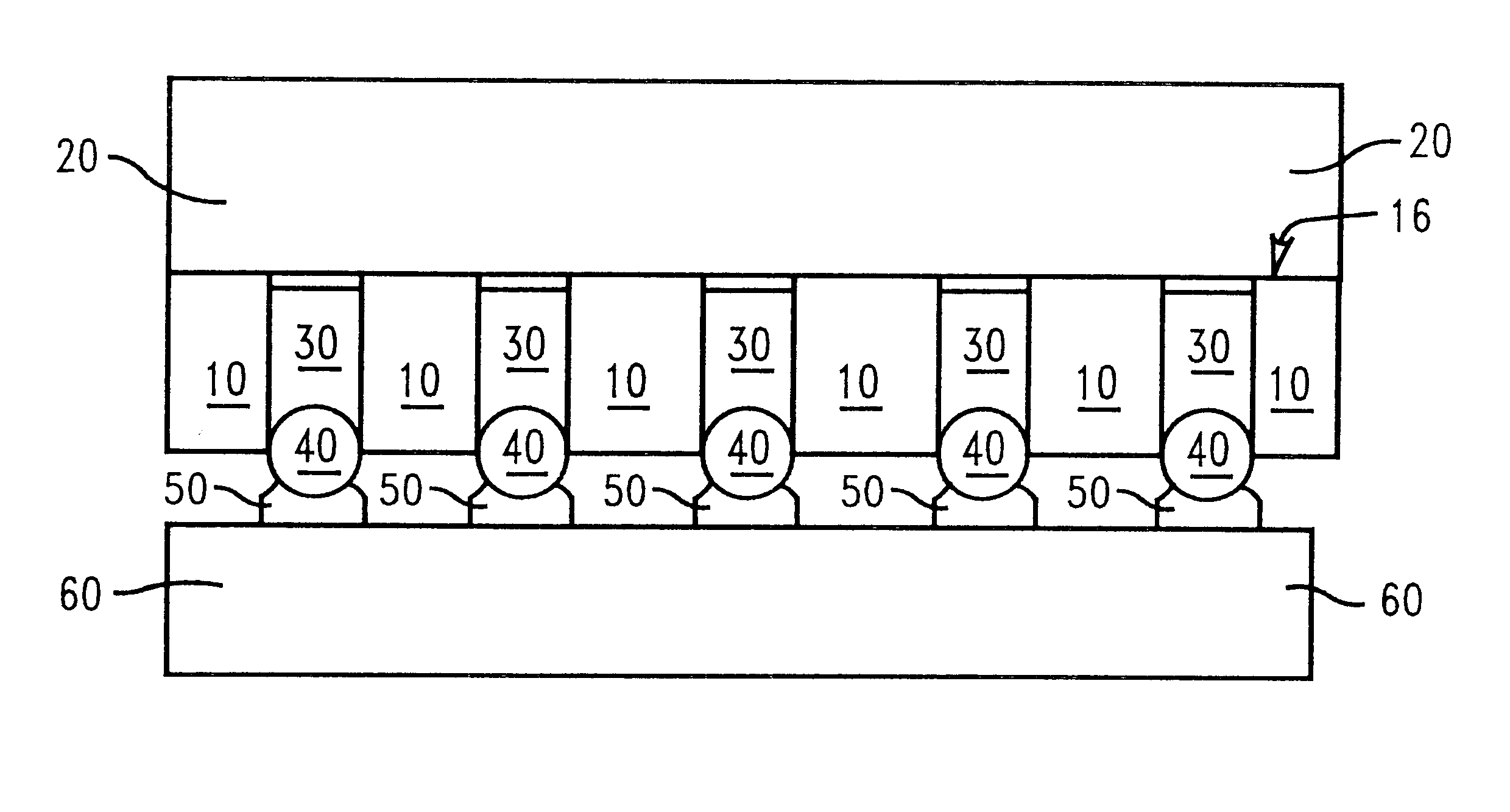 Conductive adhesive interconnection with insulating polymer carrier