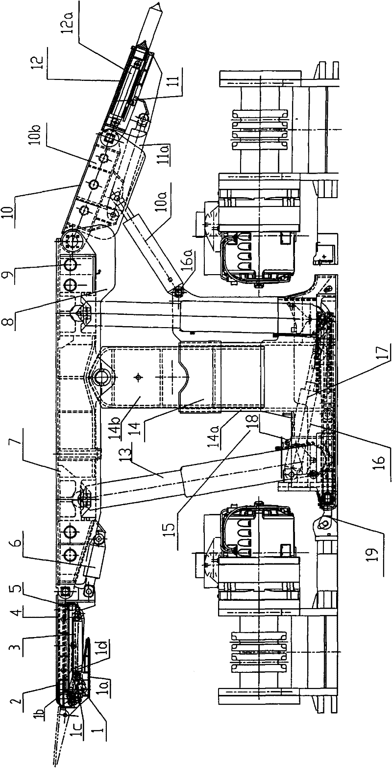 Large channel linear guide caving transition hydraulic support