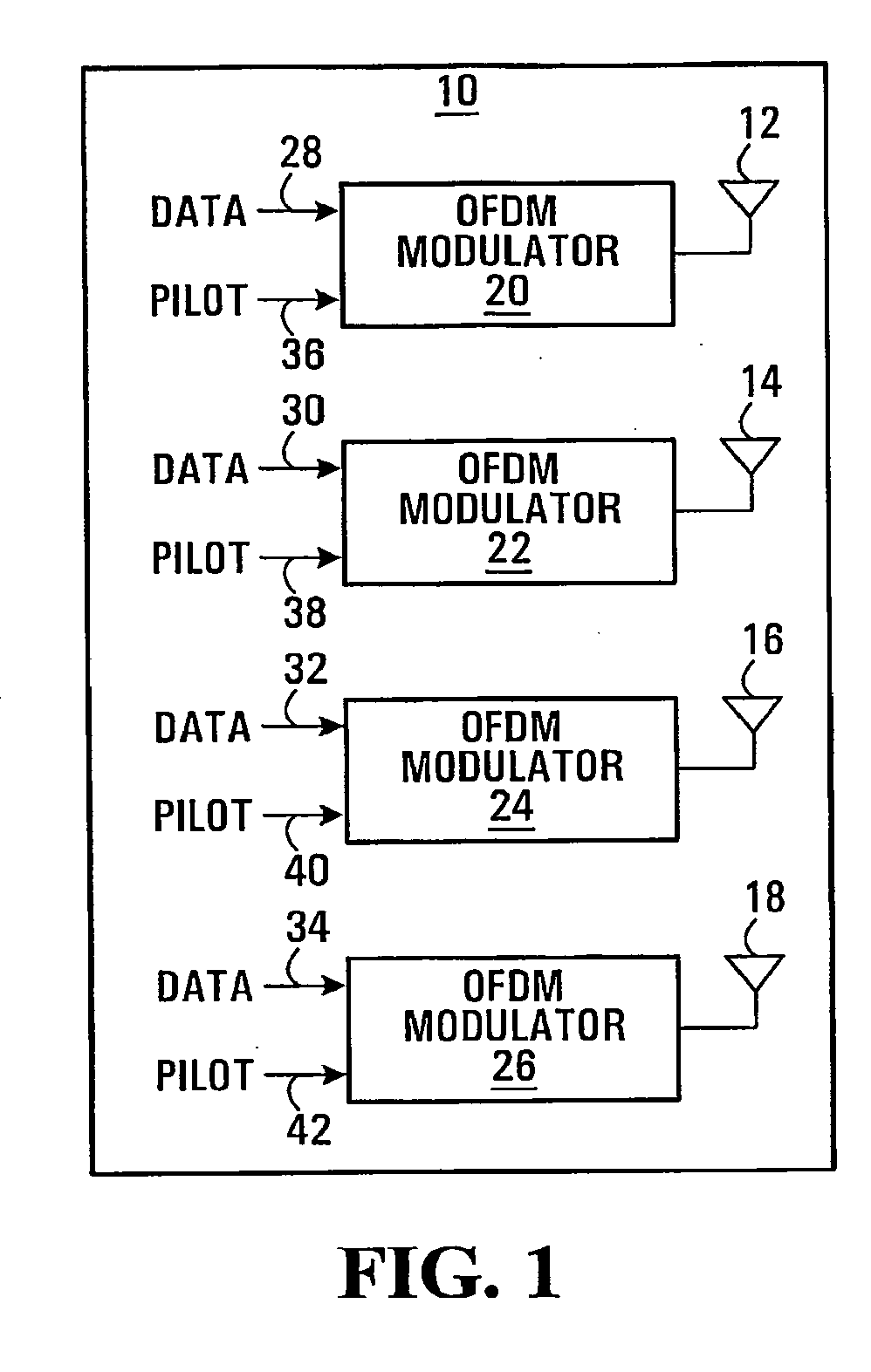 Pilot Design for OFDM Systems with Four Transmit Antennas