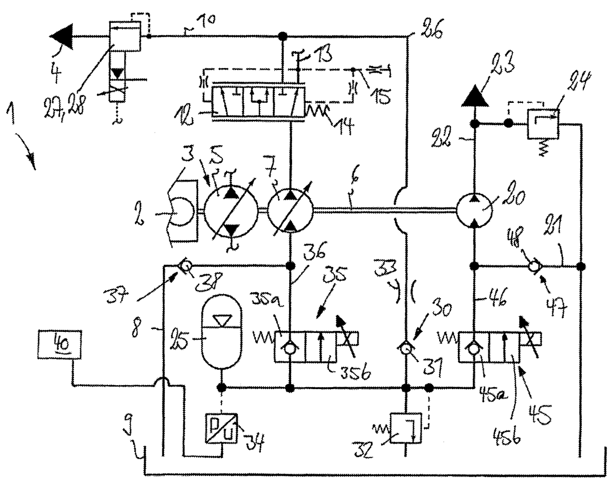 Drive train of a vehicle