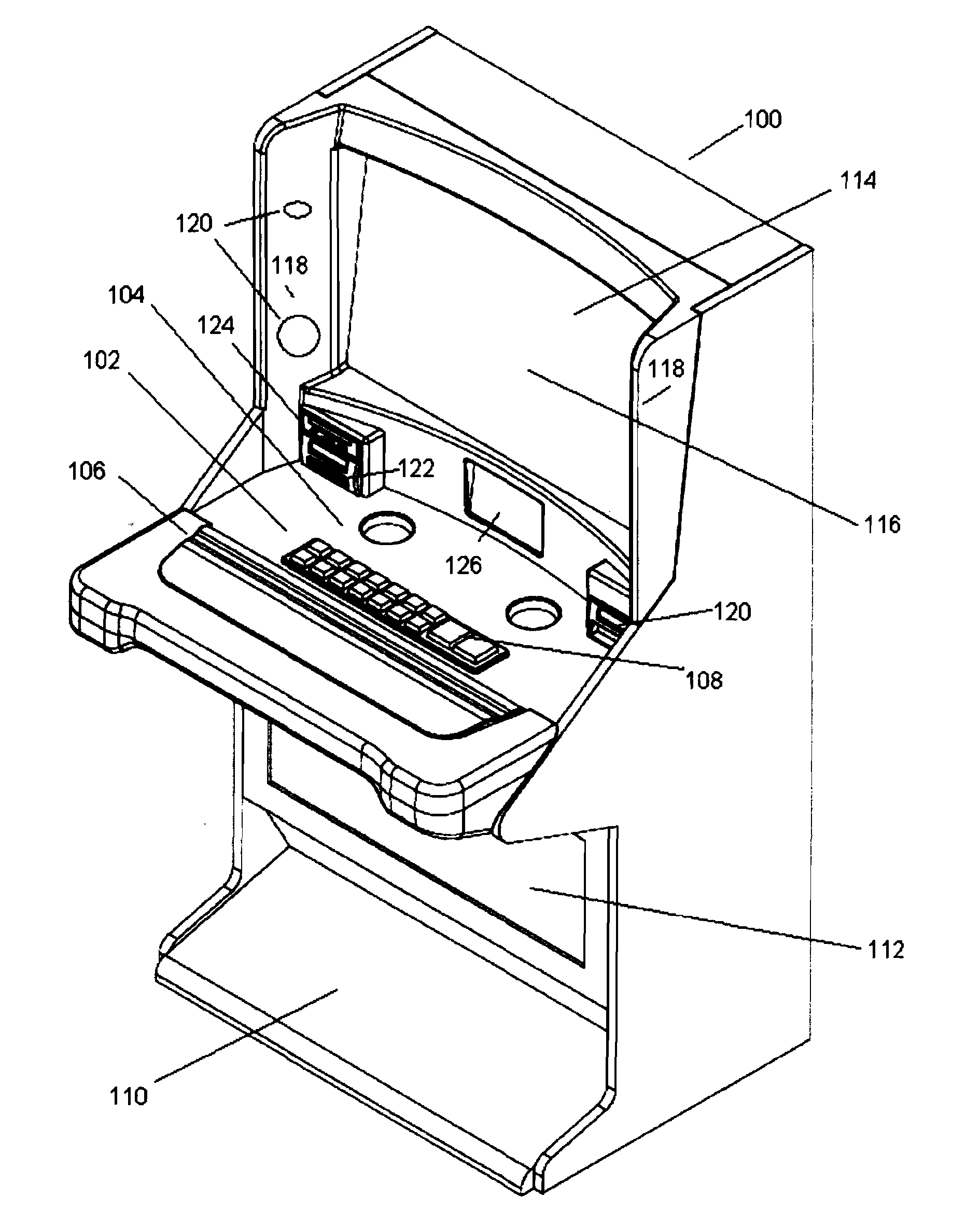 Ergonomic gaming cabinet