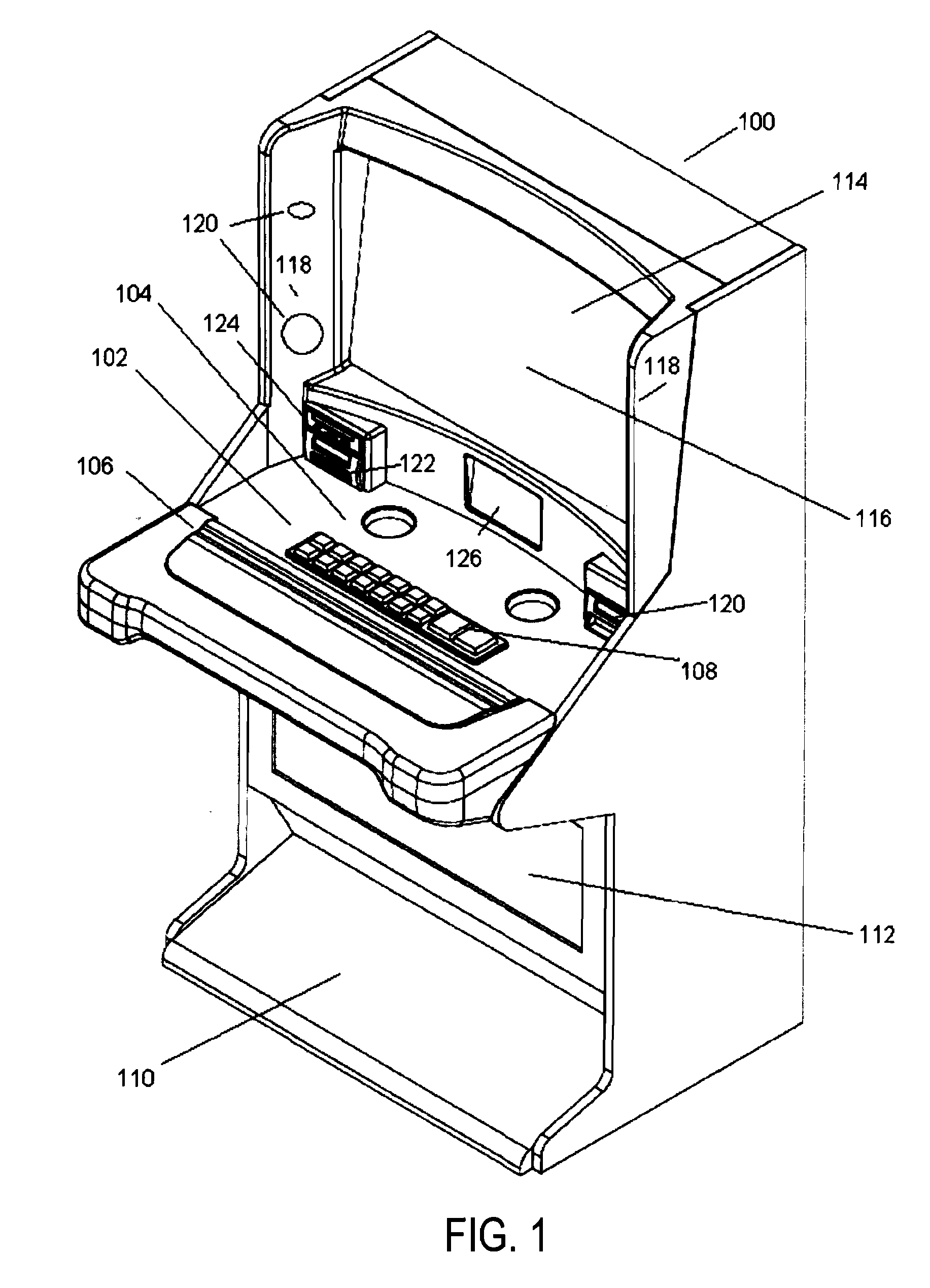 Ergonomic gaming cabinet