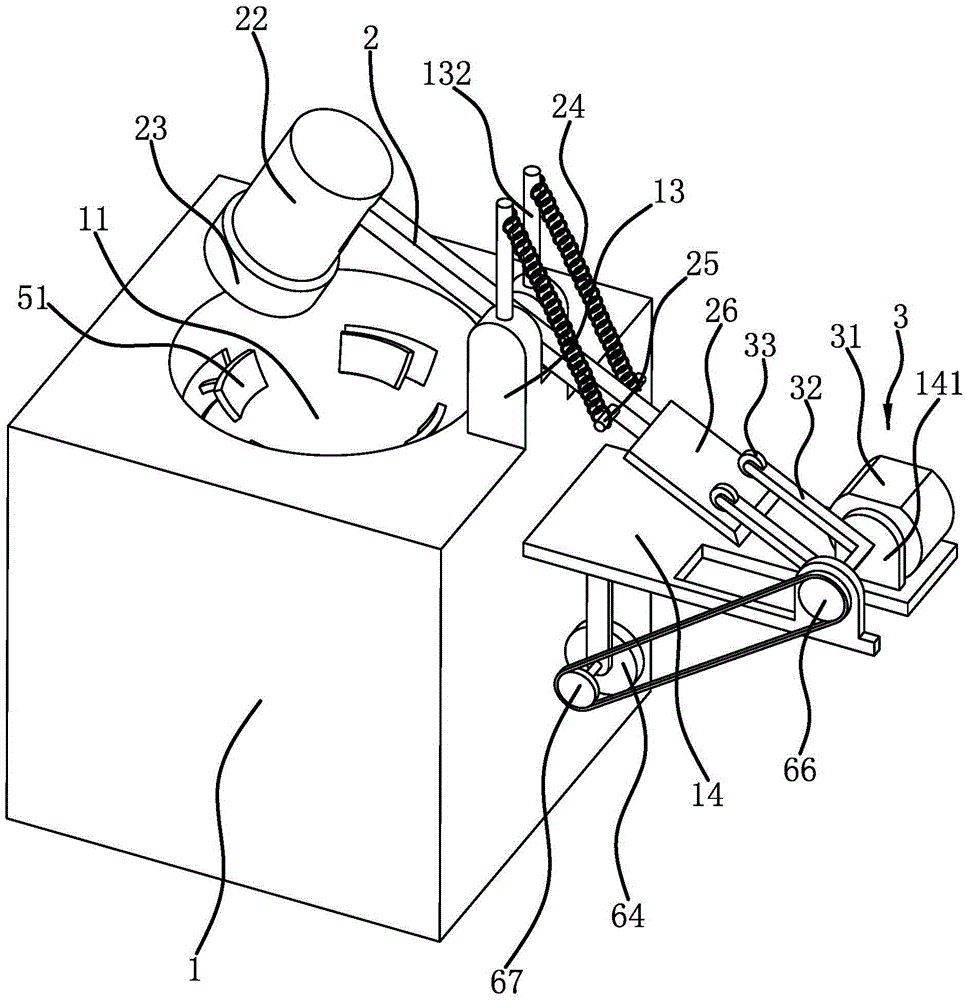 Fried glutinous pudding beating processing device