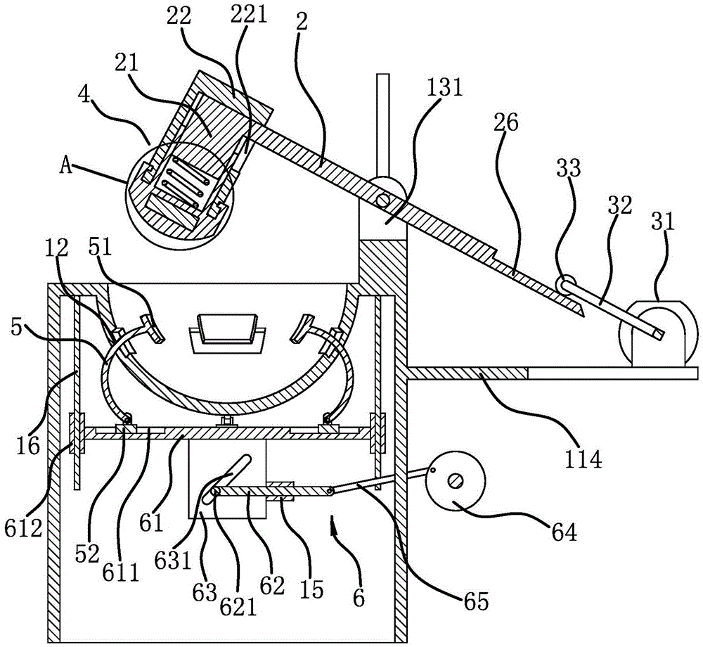 Fried glutinous pudding beating processing device