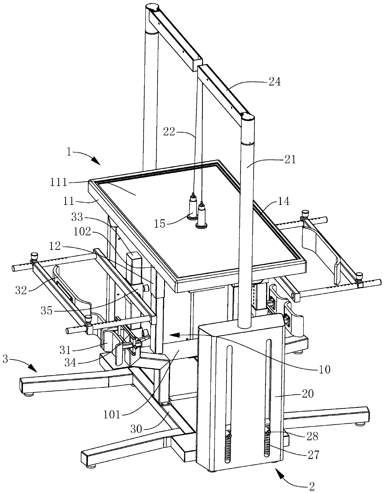 A two-person standing upper limb rehabilitation training system and its application method