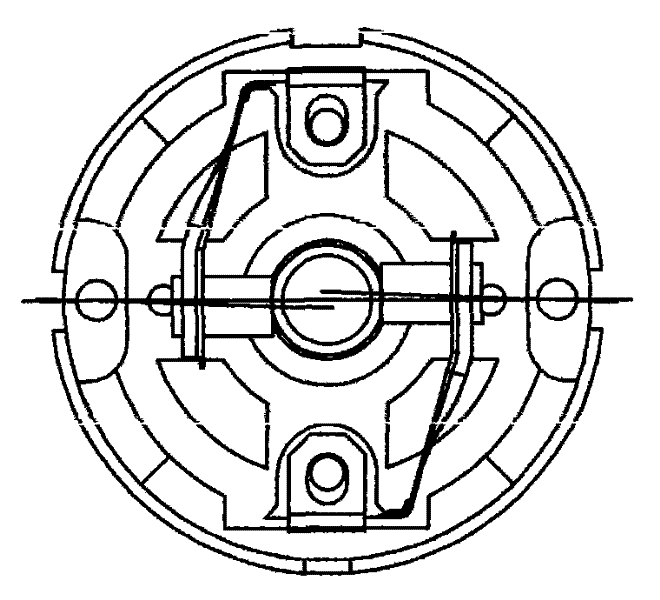 A motor plastic bracket structure with replaceable carbon brushes