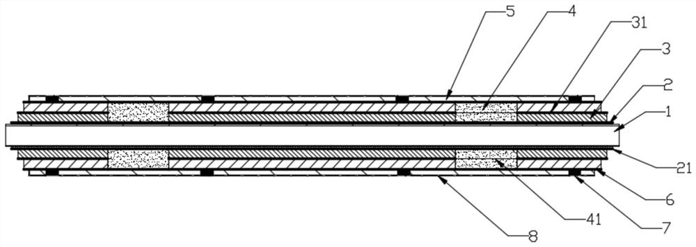 Intermittent prefabricated overhead heat insulation pipe and manufacturing method thereof