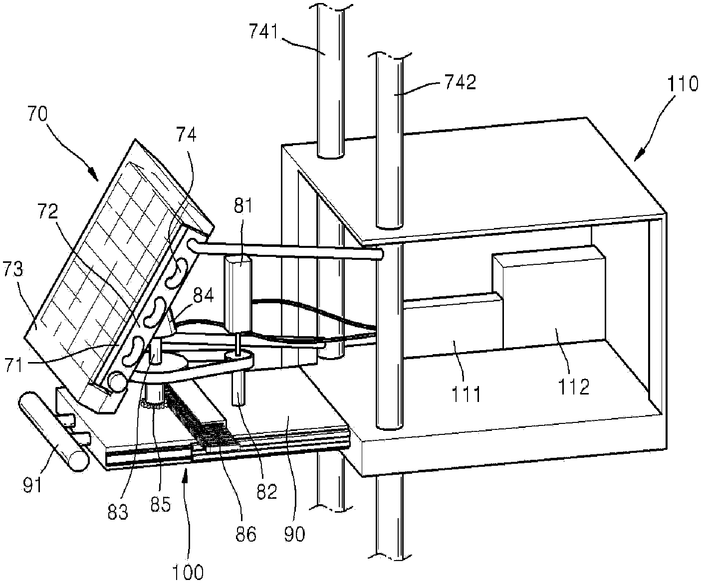 Stacking system for photovoltaic power generation module