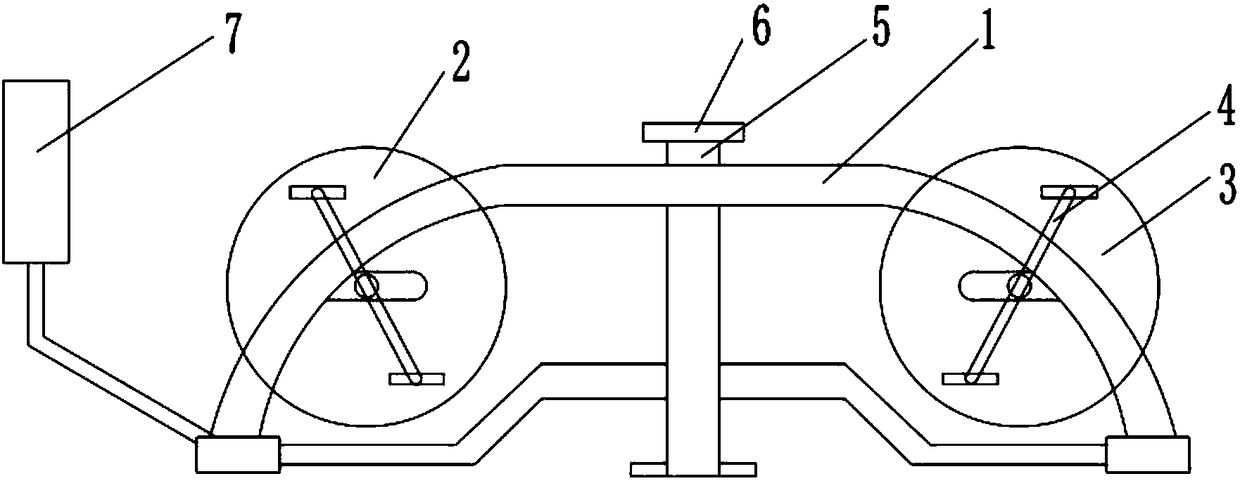 Double-wheel trunk extensors exercise machine