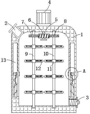 Chemical production reaction kettle with reciprocating stirring function