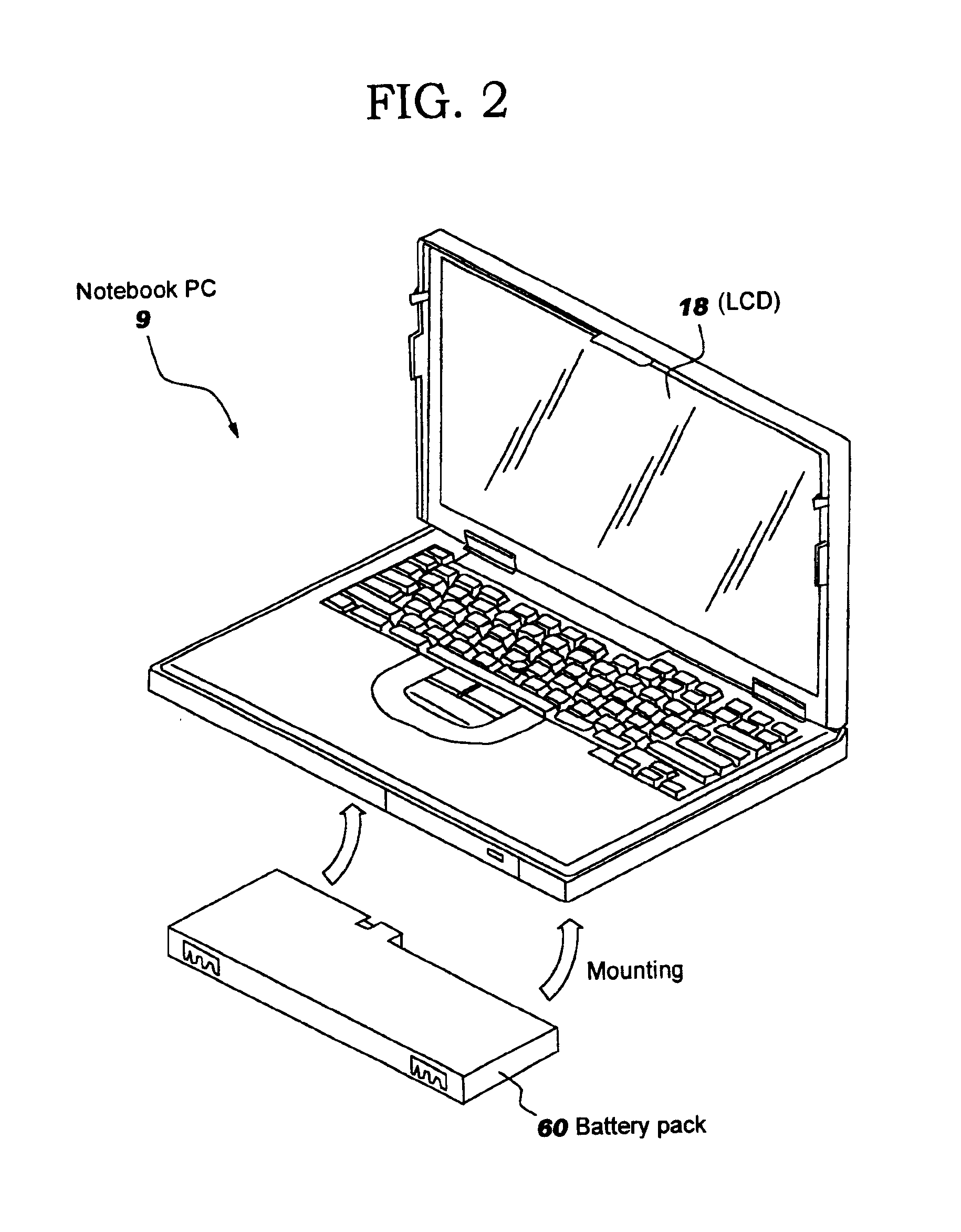 Battery having a plurality of temperature sensors for outputting different control information to a connected computer system based upon the temperature relationships of the sensors