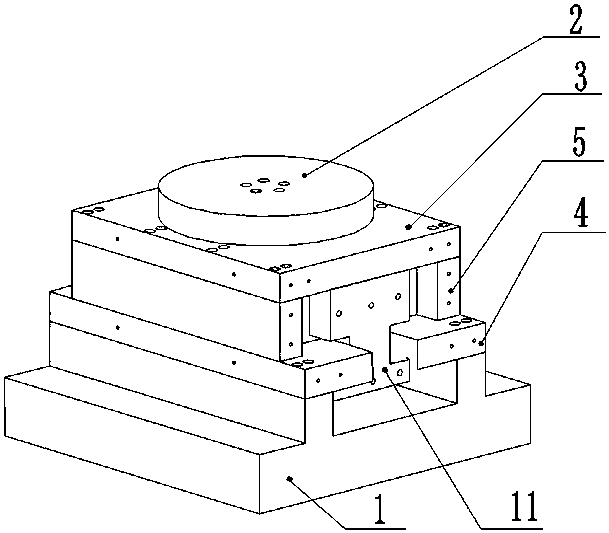 High-precision two-dimensional static pressure movement system combining straight axle and revolving axle