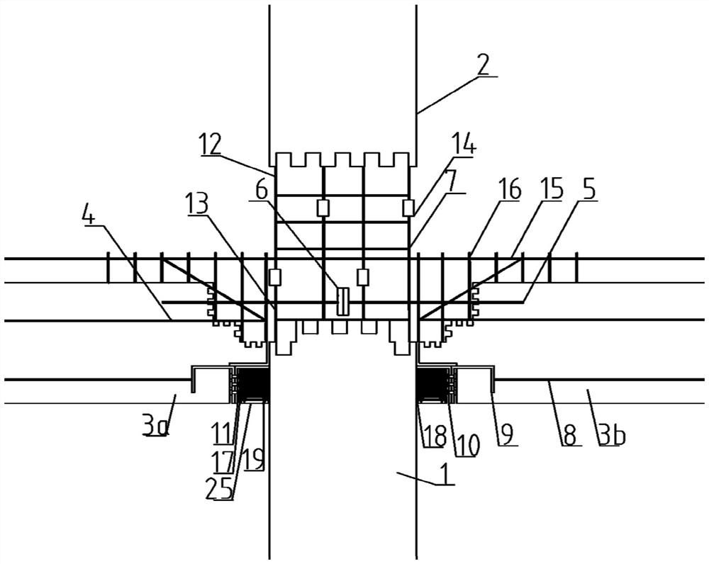 Fabricated beam-column joint with recoverable function and beam-falling-prevention device