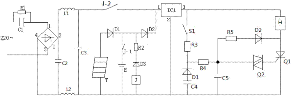 LED safe power supply circuit